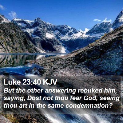 Luke 23:40 KJV Bible Verse Image