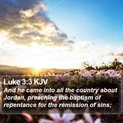 Luke 3:3 KJV Bible Verse Image