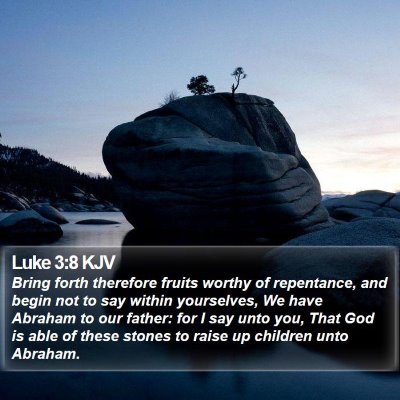 Luke 3:8 KJV Bible Verse Image