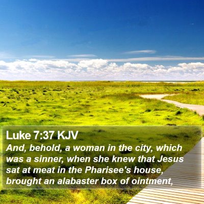 Luke 7:37 KJV Bible Verse Image
