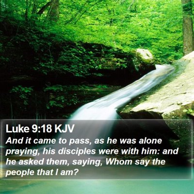 Luke 9:18 KJV Bible Verse Image