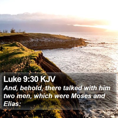 Luke 9:30 KJV Bible Verse Image