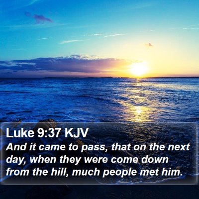 Luke 9:37 KJV Bible Verse Image