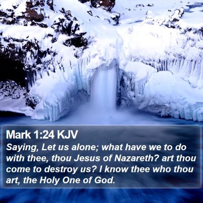 Mark 1:24 KJV Bible Verse Image