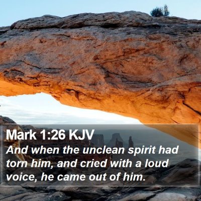 Mark 1:26 KJV Bible Verse Image