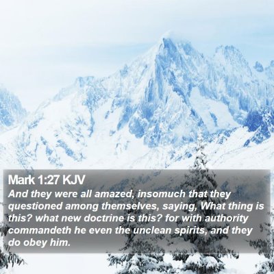 Mark 1:27 KJV Bible Verse Image