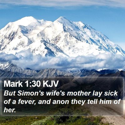 Mark 1:30 KJV Bible Verse Image
