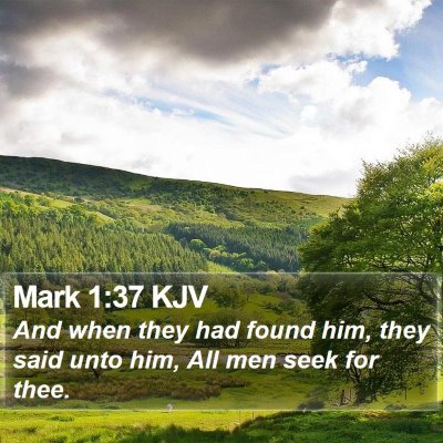 Mark 1:37 KJV Bible Verse Image