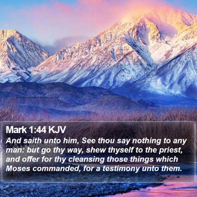 Mark 1:44 KJV Bible Verse Image