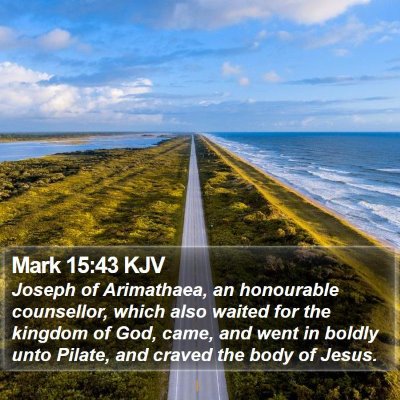 Mark 15:43 KJV Bible Verse Image