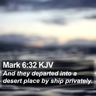 Mark 6:32 KJV Bible Verse Image