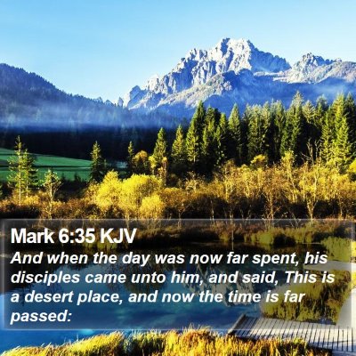 Mark 6:35 KJV Bible Verse Image