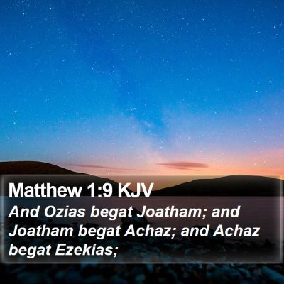 Matthew 1:9 KJV Bible Verse Image