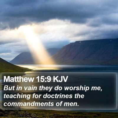 Matthew 15:9 KJV Bible Verse Image
