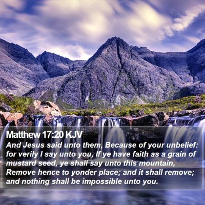 Matthew 17:20 KJV Bible Verse Image