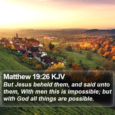 Matthew 19:26 KJV Bible Verse Image