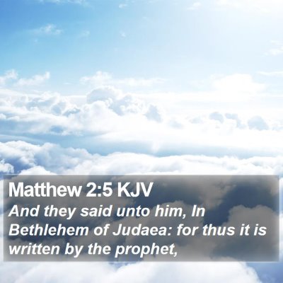 Matthew 2:5 KJV Bible Verse Image