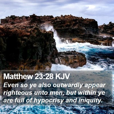 Matthew 23:28 KJV Bible Verse Image