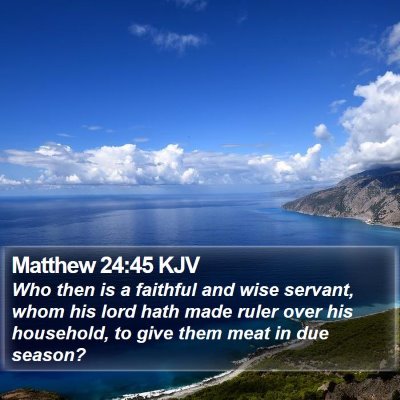 Matthew 24:45 KJV Bible Verse Image