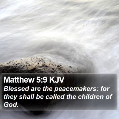 Matthew 5:9 KJV Bible Verse Image