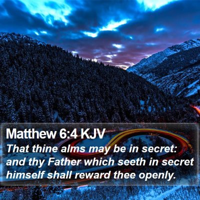 Matthew 6:4 KJV Bible Verse Image