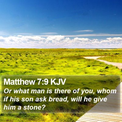 Matthew 7:9 KJV Bible Verse Image