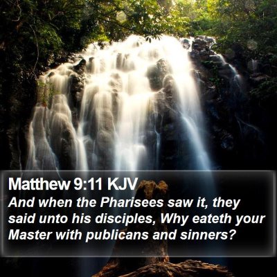Matthew 9:11 KJV Bible Verse Image