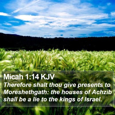 Micah 1:14 KJV Bible Verse Image