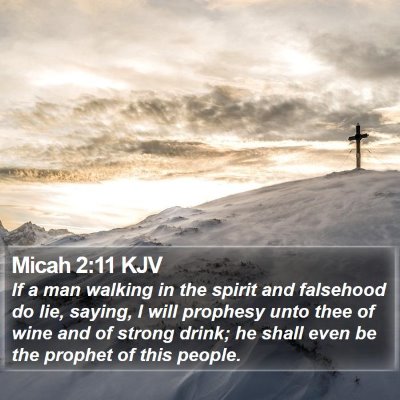 Micah 2:11 KJV Bible Verse Image