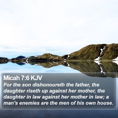Micah 7:6 KJV Bible Verse Image