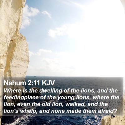 Nahum 2:11 KJV Bible Verse Image