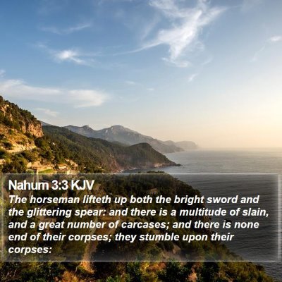 Nahum 3:3 KJV Bible Verse Image