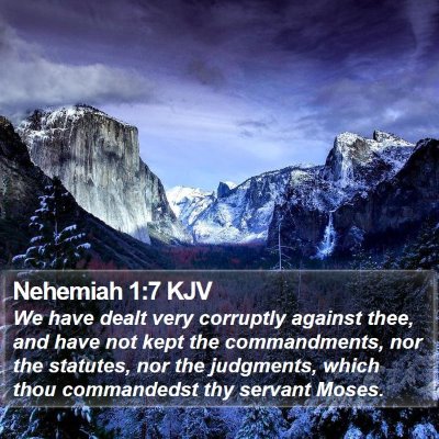 Nehemiah 1:7 KJV Bible Verse Image