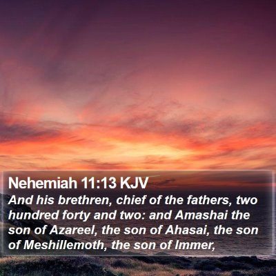 Nehemiah 11:13 KJV Bible Verse Image