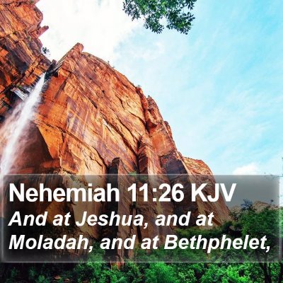 Nehemiah 11:26 KJV Bible Verse Image