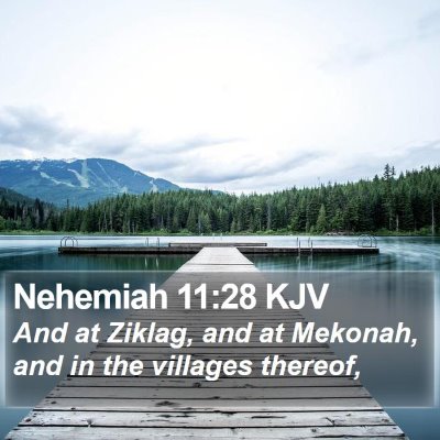 Nehemiah 11:28 KJV Bible Verse Image