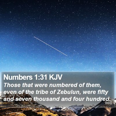 Numbers 1:31 KJV Bible Verse Image