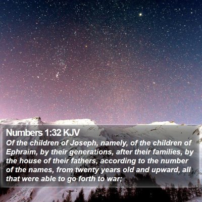 Numbers 1:32 KJV Bible Verse Image