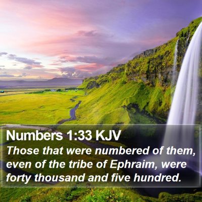 Numbers 1:33 KJV Bible Verse Image