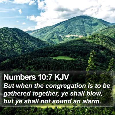 Numbers 10:7 KJV Bible Verse Image