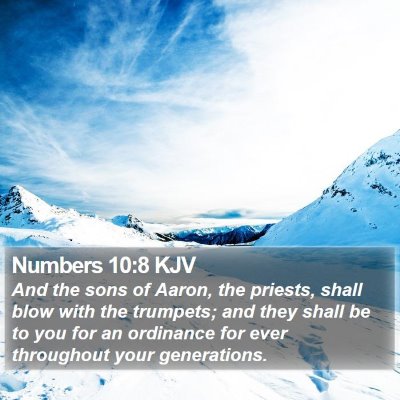 Numbers 10:8 KJV Bible Verse Image