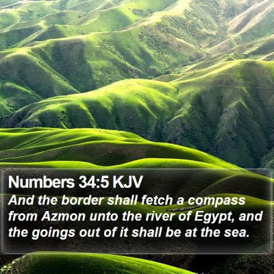 Numbers 34:5 KJV Bible Verse Image