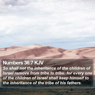 Numbers 36:7 KJV Bible Verse Image