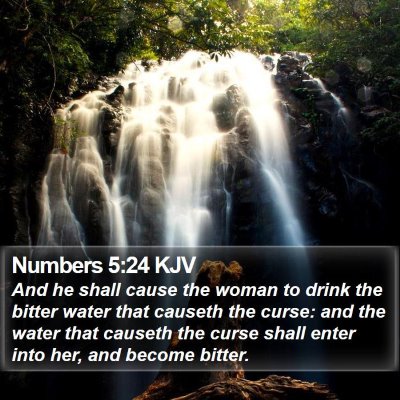 Numbers 5:24 KJV Bible Verse Image