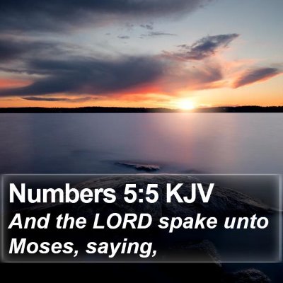 Numbers 5:5 KJV Bible Verse Image