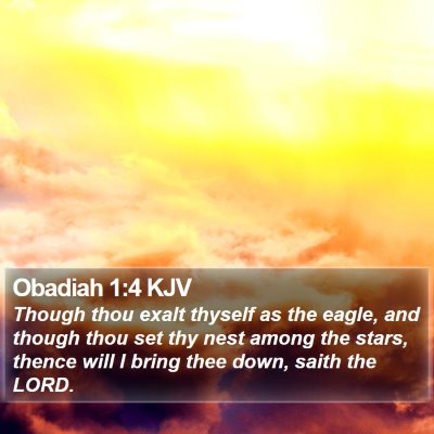 Obadiah 1:4 KJV Bible Verse Image