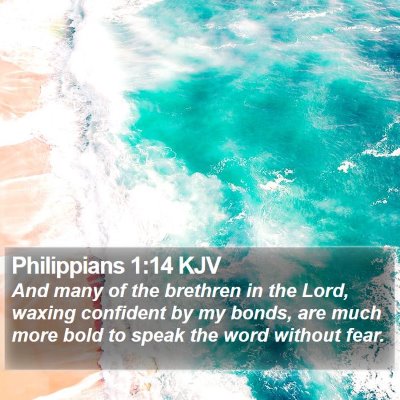 Philippians 1:14 KJV Bible Verse Image