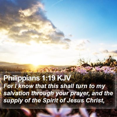Philippians 1:19 KJV Bible Verse Image