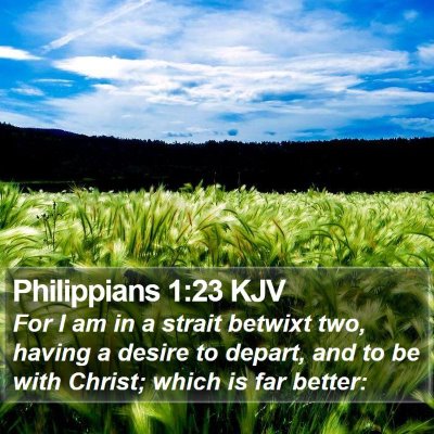Philippians 1:23 KJV Bible Verse Image