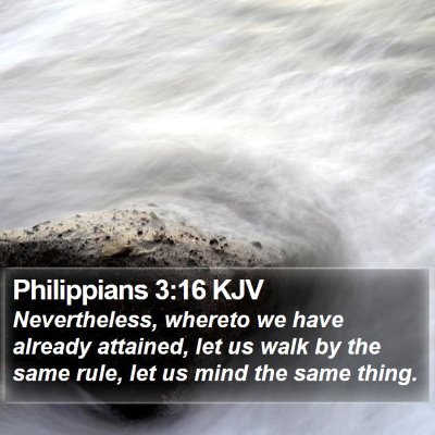 Philippians 3:16 KJV Bible Verse Image